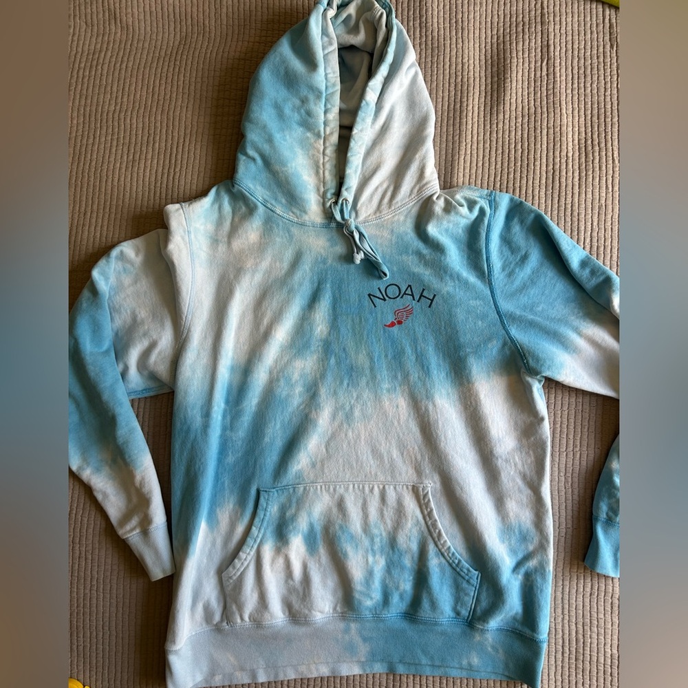 NOAH NYC Tie Dye lightweight hoodie hoody hooded sweatshirt men’s XL Ocean Blue